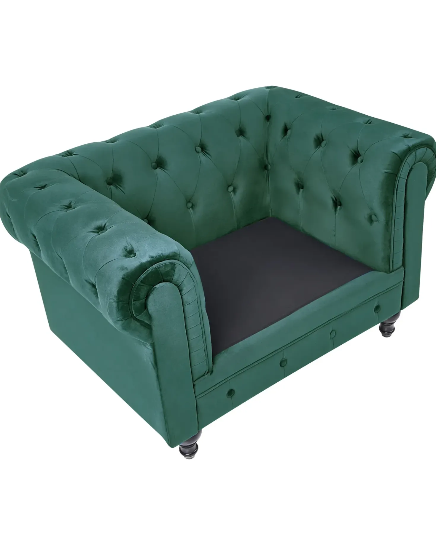 Poltrona CHESTERFIELD Velluto Verde smeraldo
