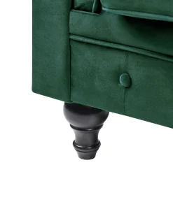 Poltrona CHESTERFIELD Velluto Verde smeraldo