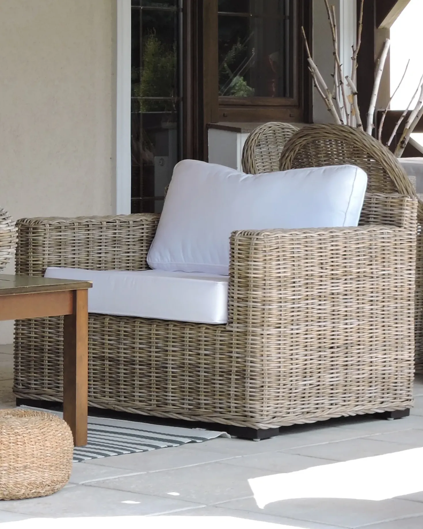 Poltrona da giardino ARDEA Rattan Marrone chiaro