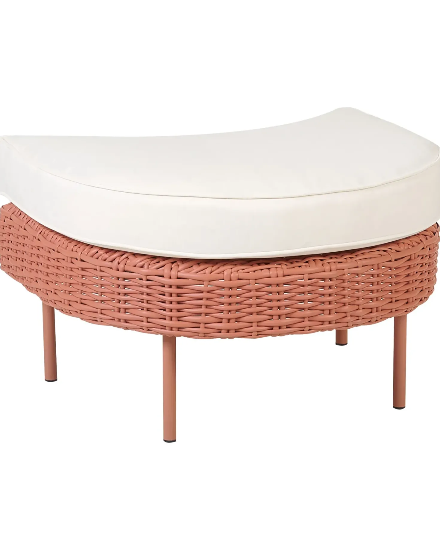 Poltrona da giardino con ottomana ARCILLE Rattan sintetico (PE) Rosa pesca