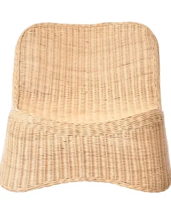 Poltrona da giardino con ottomana AIGANI Rattan Naturale