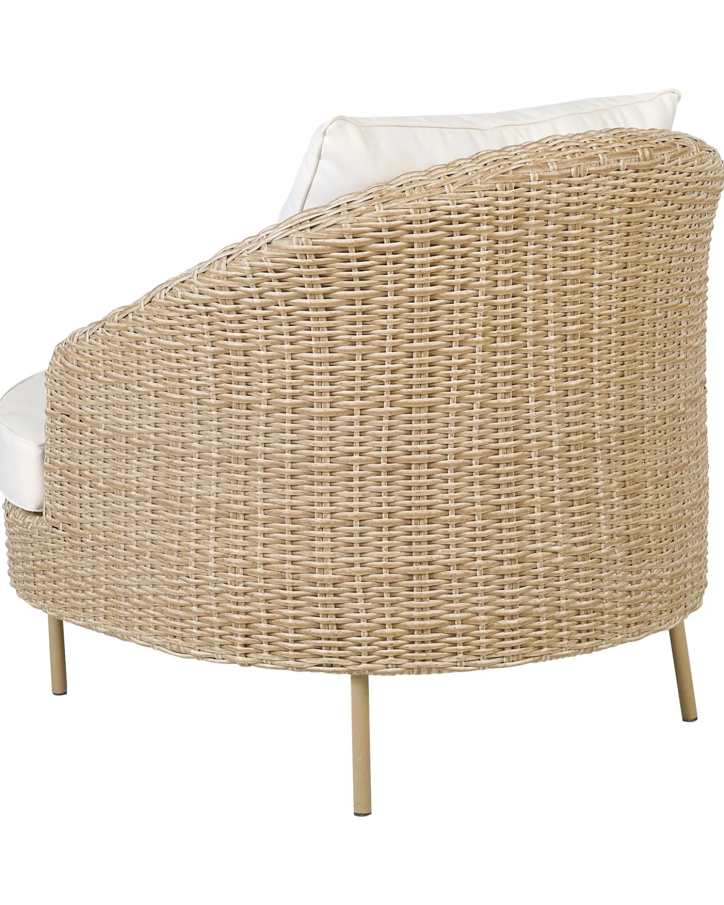 Poltrona da giardino con ottomana ARCILLE Rattan sintetico (PE) Naturale