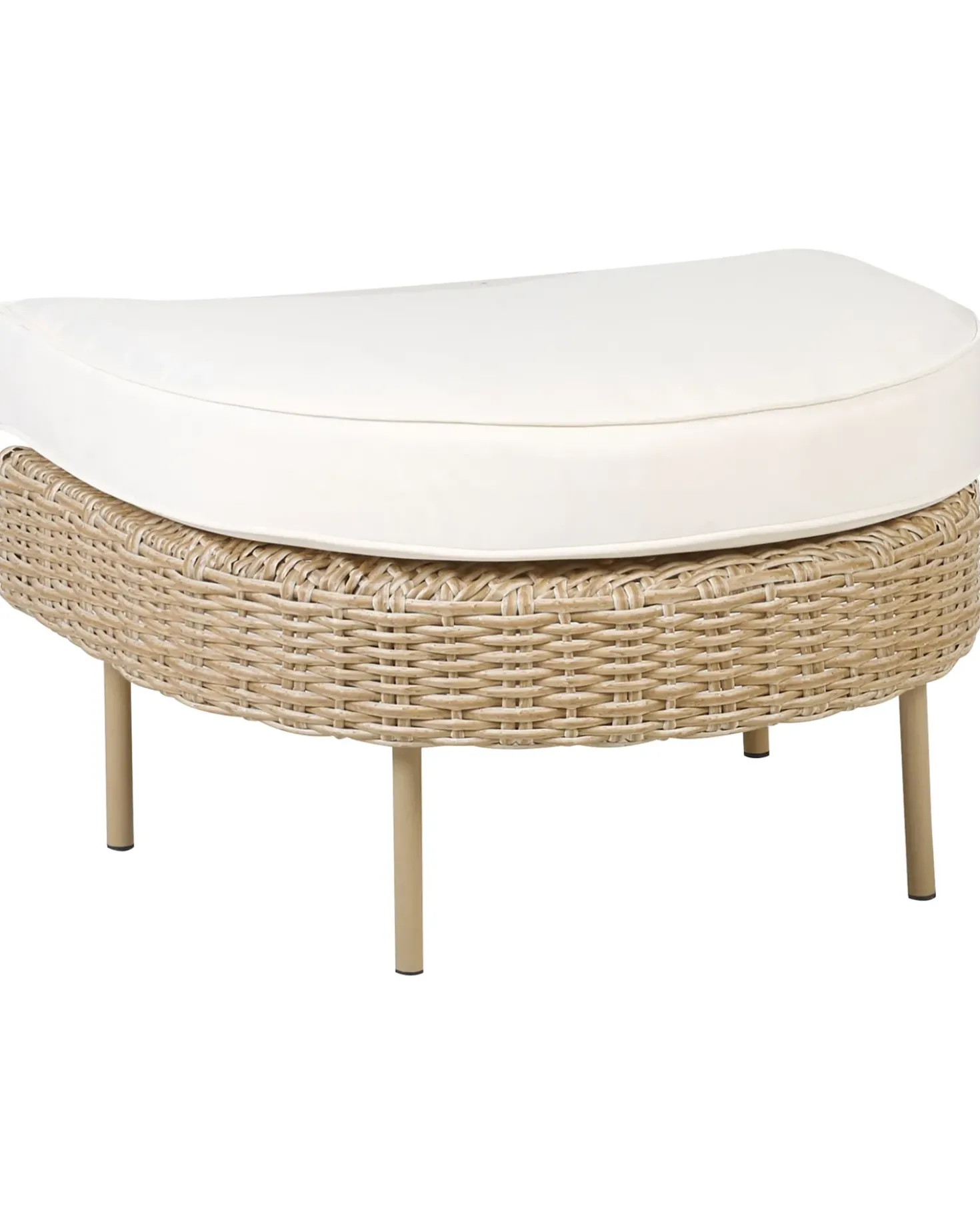 Poltrona da giardino con ottomana ARCILLE Rattan sintetico (PE) Naturale