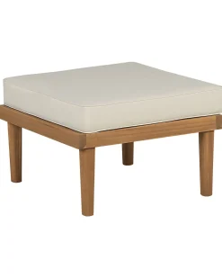 Poltrona da giardino con ottomana BARATTI Legno d'acacia Marrone
