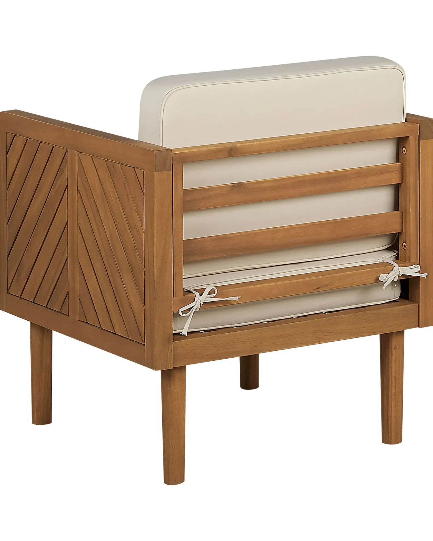 Poltrona da giardino con ottomana BARATTI Legno d'acacia Marrone