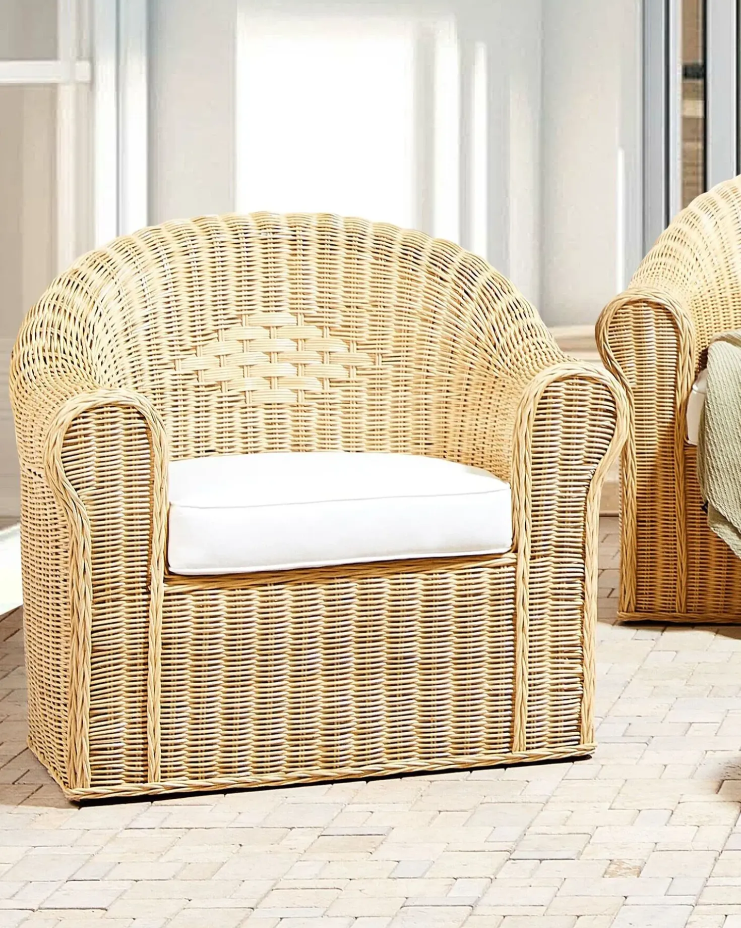Poltrona da giardino LIVADEIA Rattan Naturale