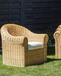 Poltrona da giardino LIVADEIA Rattan Naturale
