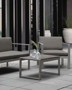 Poltrona da giardino SALERNO Metallo Grigio scuro