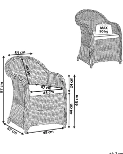 Poltrona da giardino SUSUA Rattan Naturale