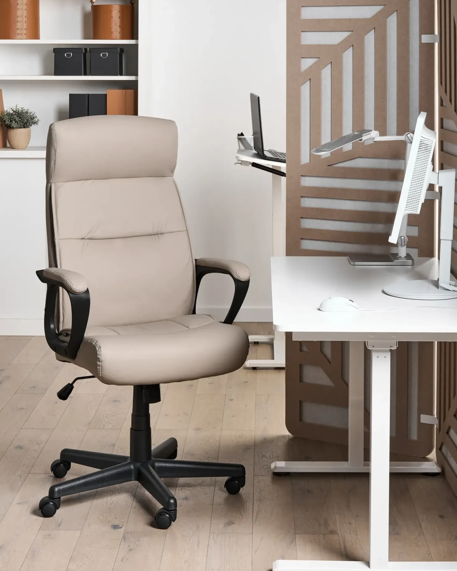 Poltrona da scrivania GURU Pelle sintetica Beige
