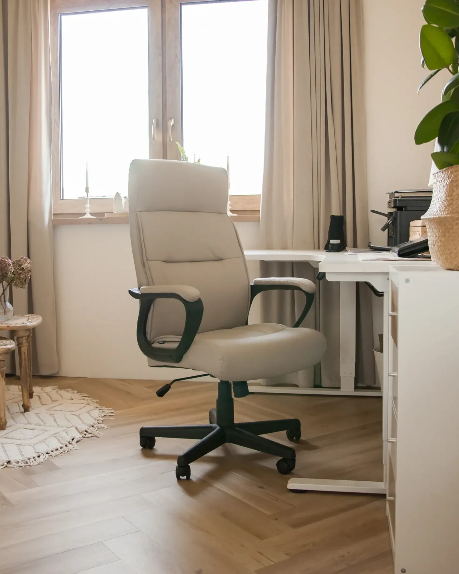 Poltrona da scrivania GURU Pelle sintetica Beige