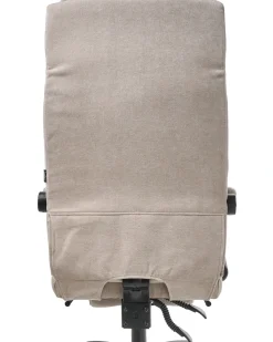 Poltrona da scrivania Poggiapiedi a scomparsa EATON Ciniglia Beige