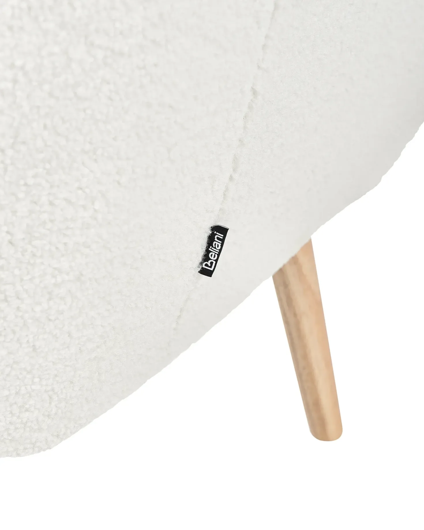 Poltrona DRAMMEN Bouclé Bianco