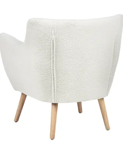 Poltrona DRAMMEN Bouclé Bianco