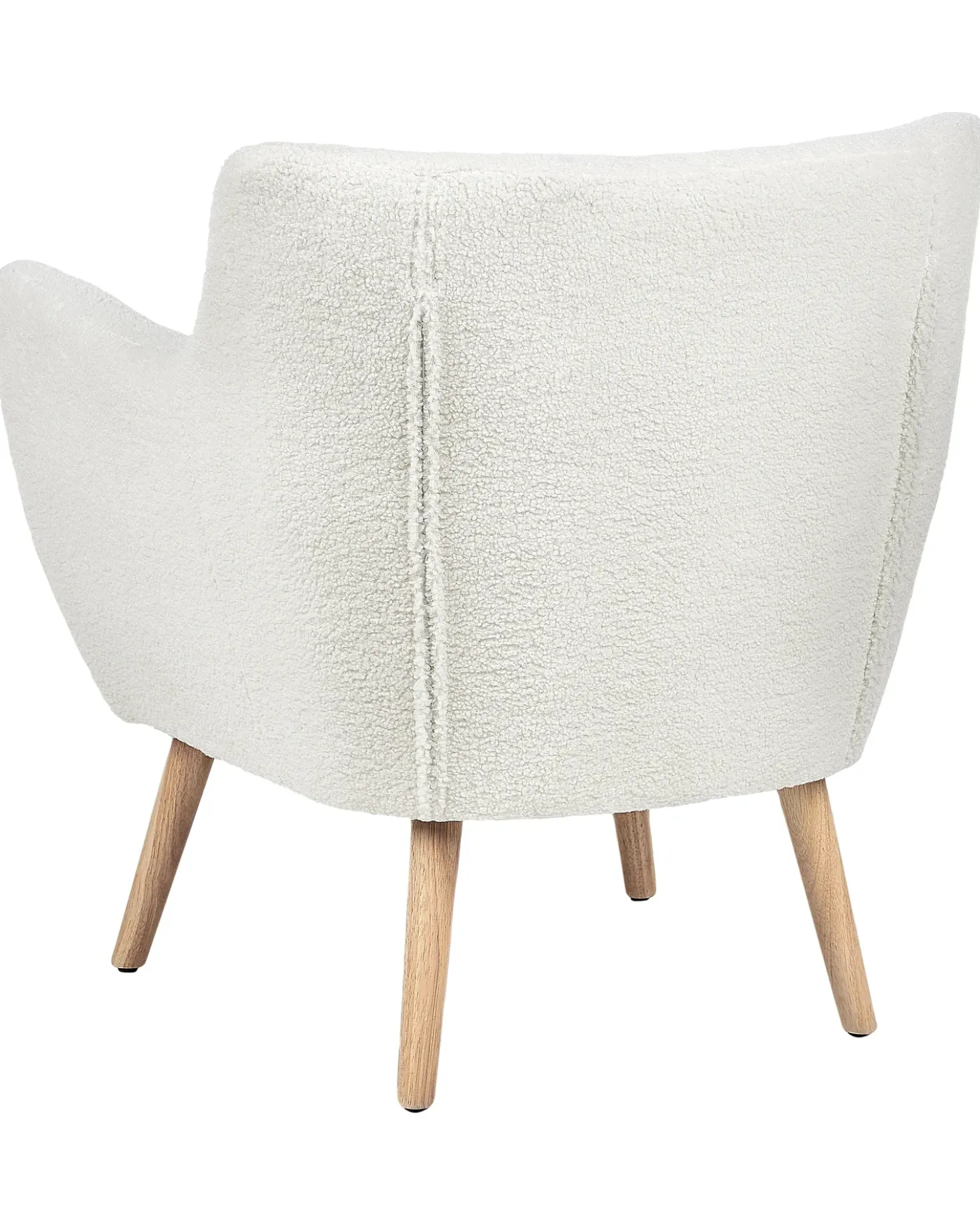 Poltrona DRAMMEN Bouclé Bianco