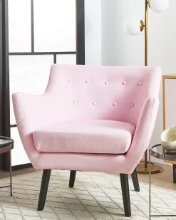 Poltrona DRAMMEN Tessuto Rosa