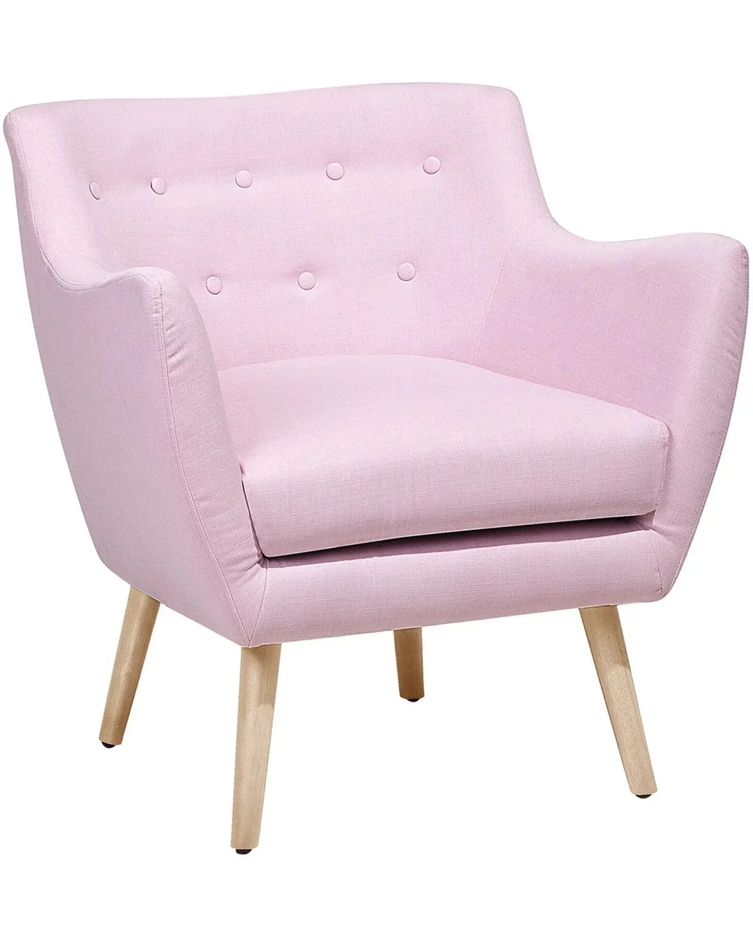 Poltrona DRAMMEN Tessuto Rosa