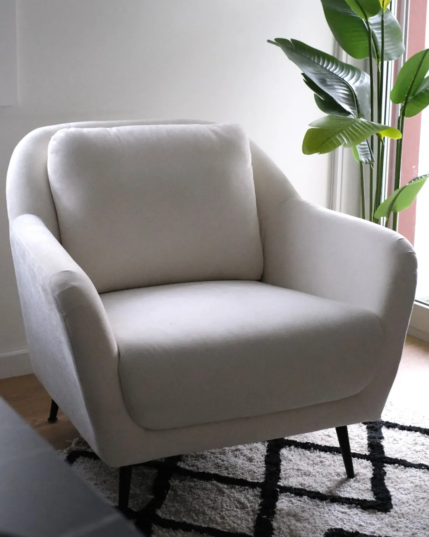 Poltrona EIBY Ciniglia Bianco
