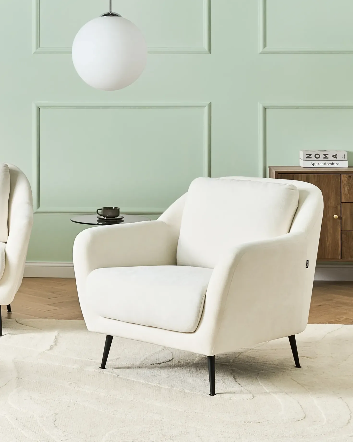 Poltrona EIBY Ciniglia Bianco