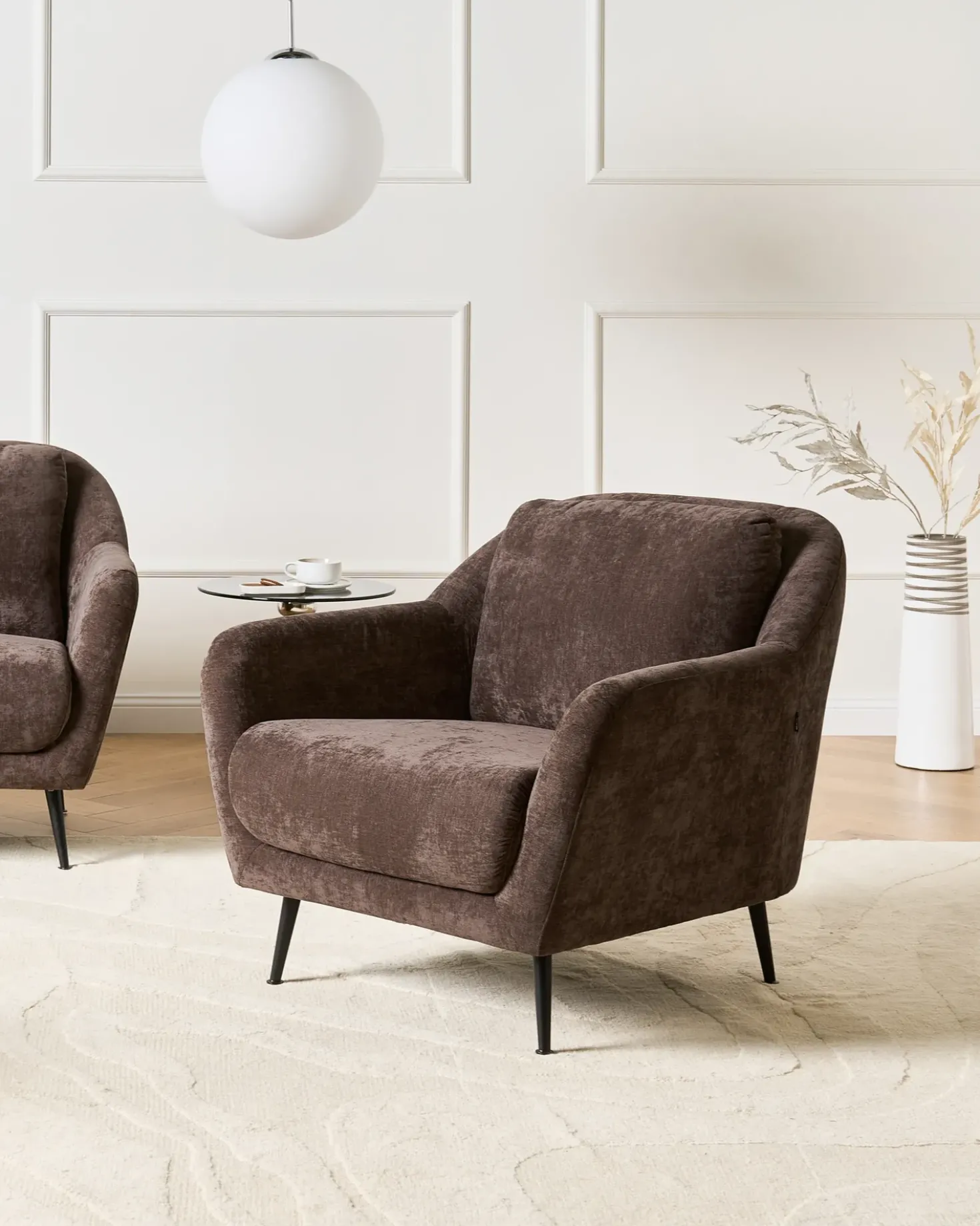 Poltrona EIBY Ciniglia Marrone scuro