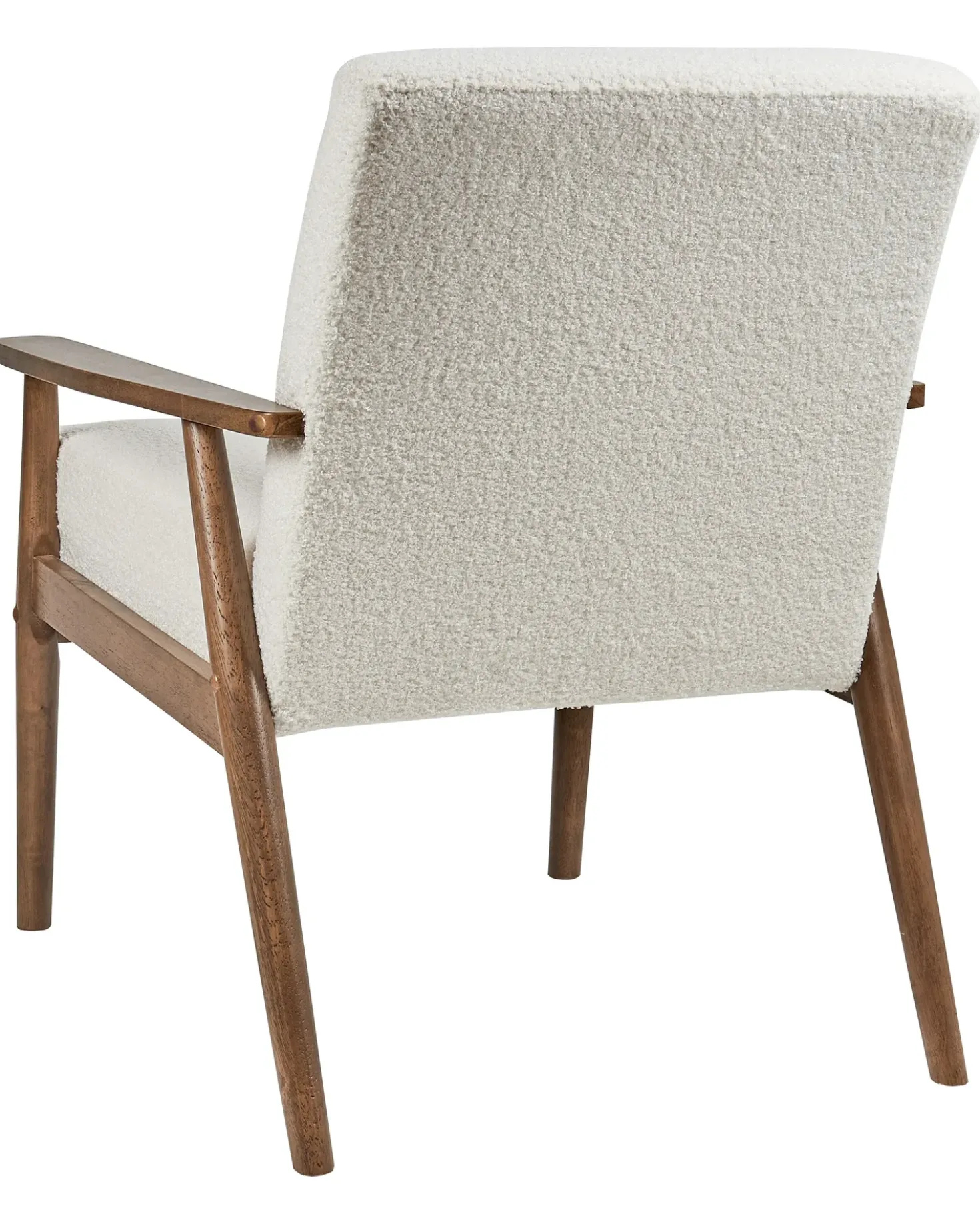 Poltrona ESRUM Bouclé Marrone scuro/Bianco