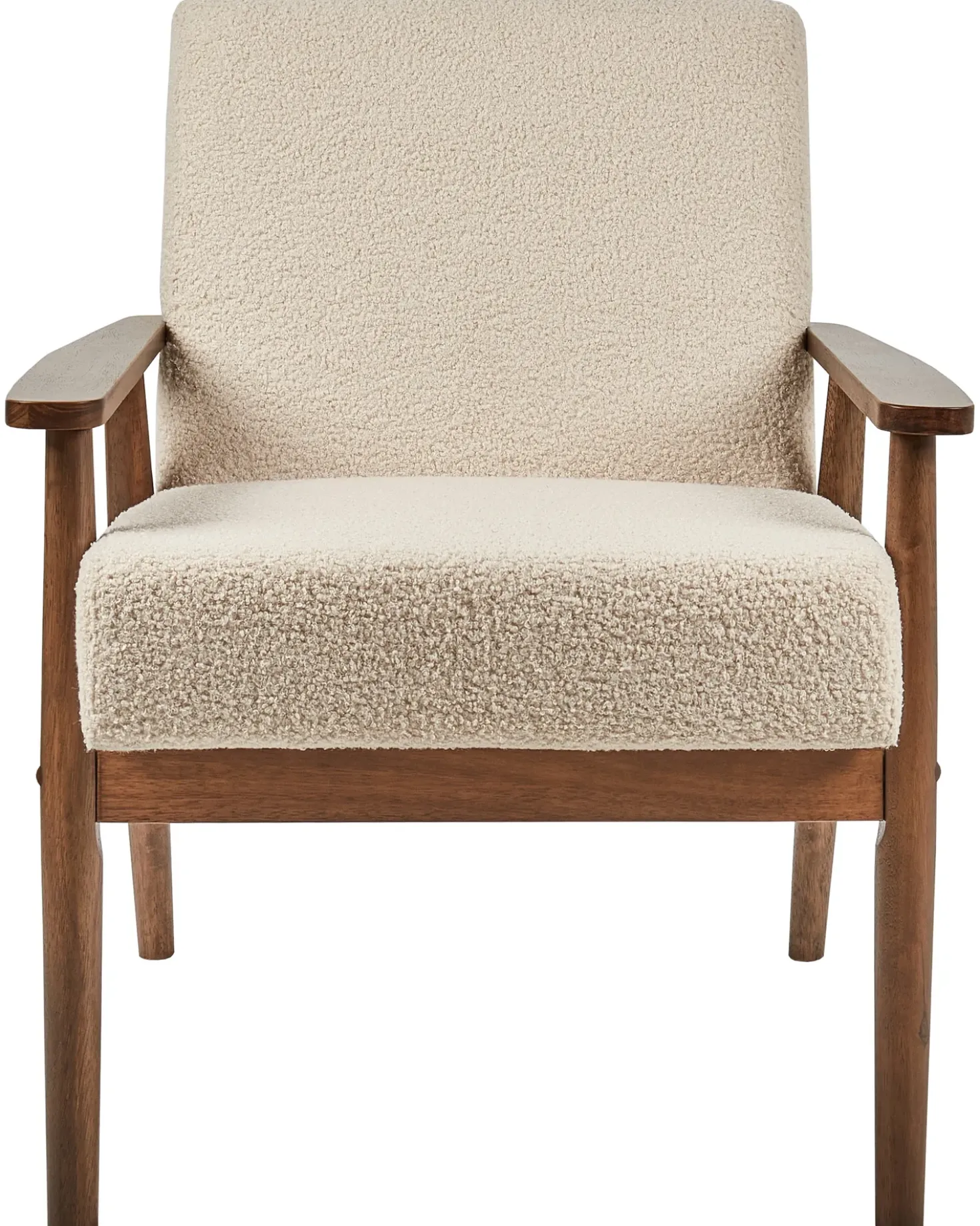 Poltrona ESRUM Bouclé Marrone scuro/Beige