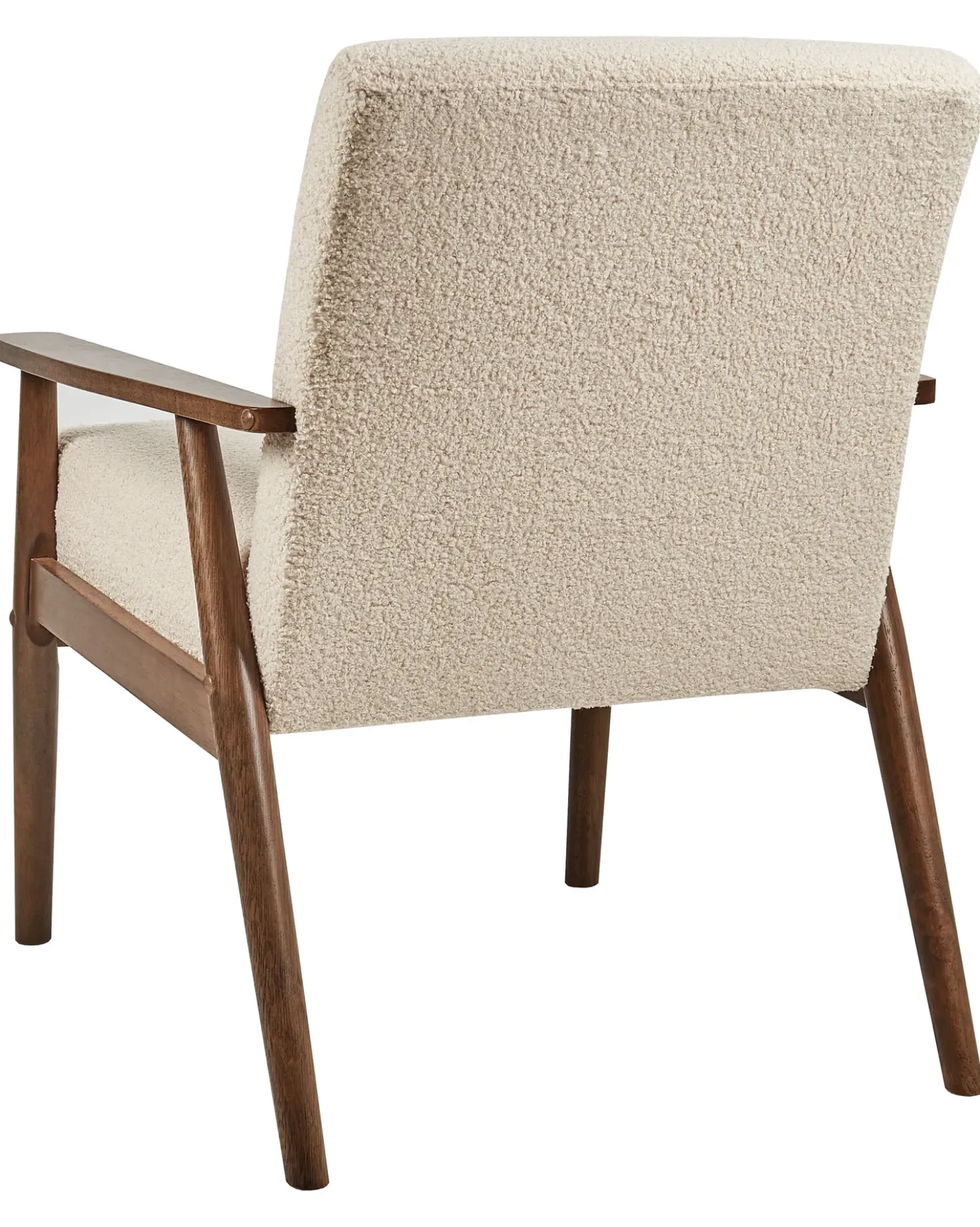 Poltrona ESRUM Bouclé Marrone scuro/Beige