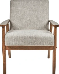 Poltrona ESRUM Tessuto Marrone scuro/Grigio
