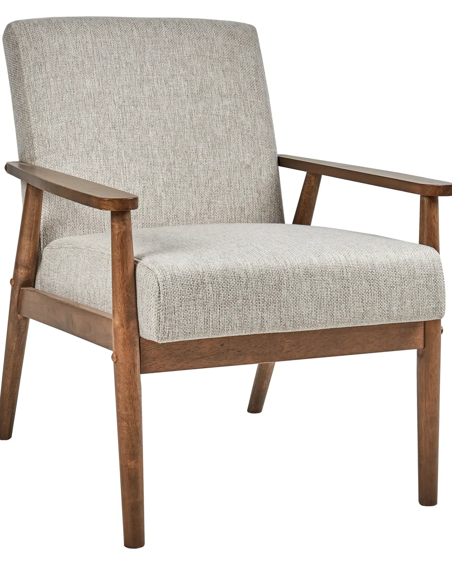 Poltrona ESRUM Tessuto Marrone scuro/Grigio