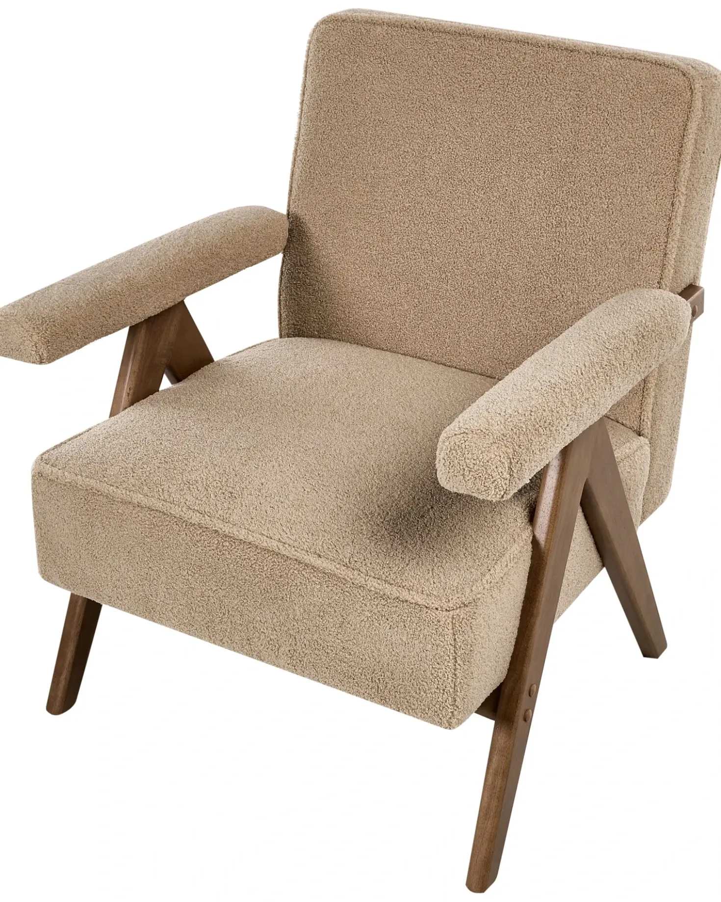 Poltrona EVJE Bouclé Beige sabbia