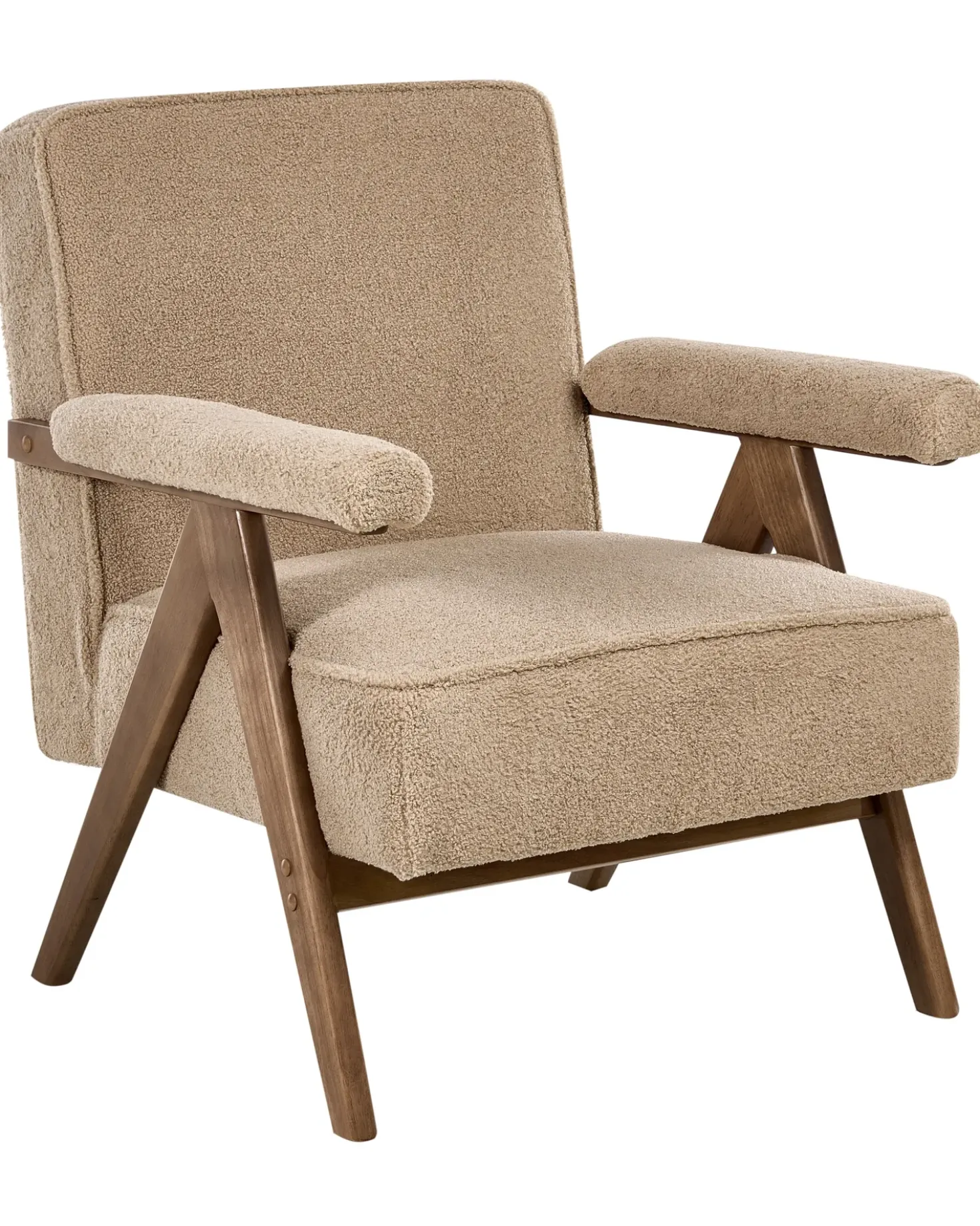 Poltrona EVJE Bouclé Beige sabbia