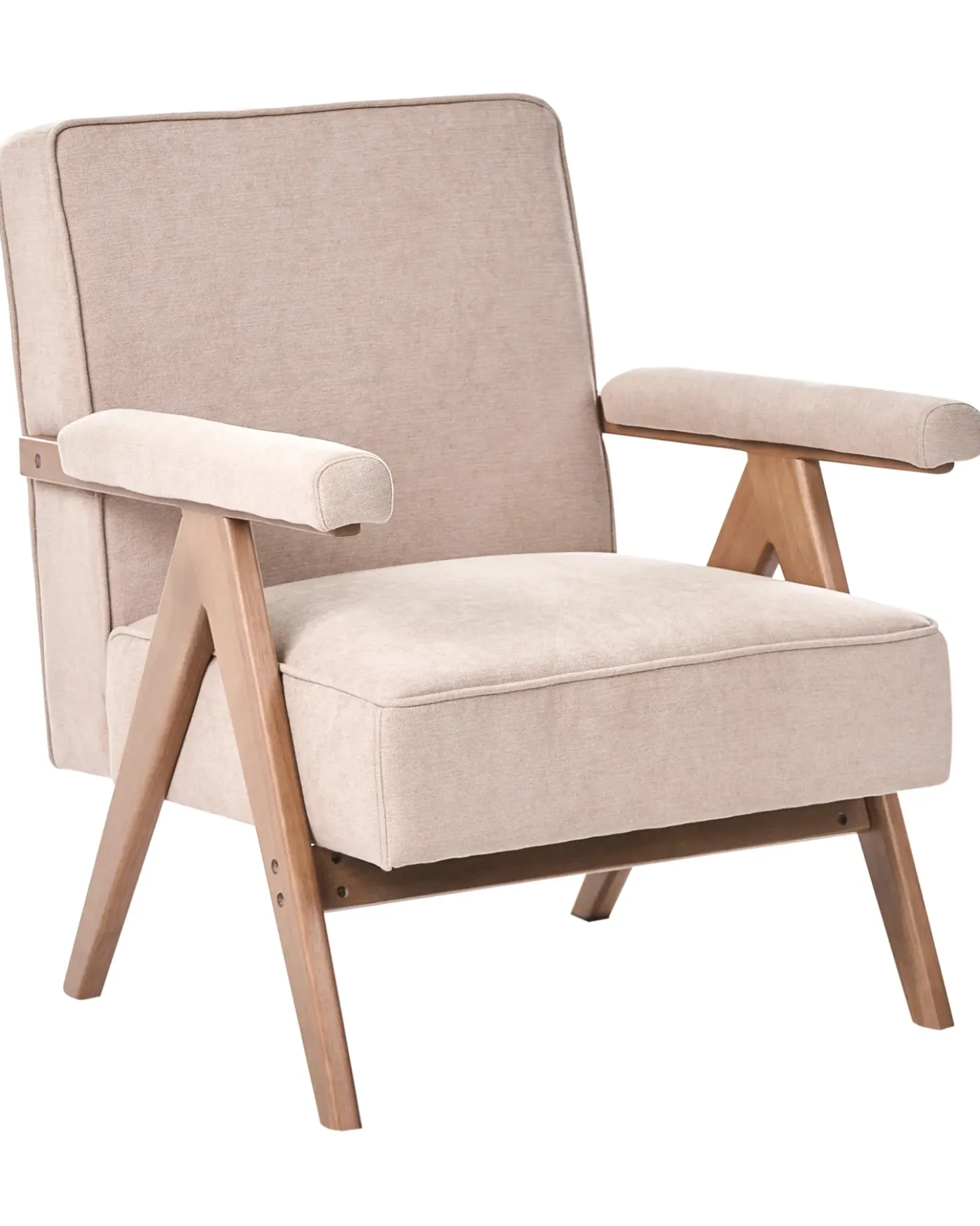 Poltrona EVJE Lino sintetico Beige