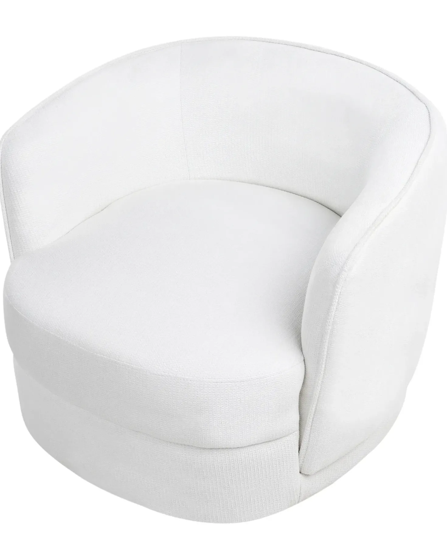 Poltrona girevole ANDALEN Tessuto Bianco sporco