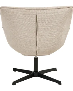 Poltrona girevole AUMA Tessuto Beige