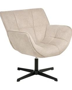 Poltrona girevole AUMA Tessuto Beige