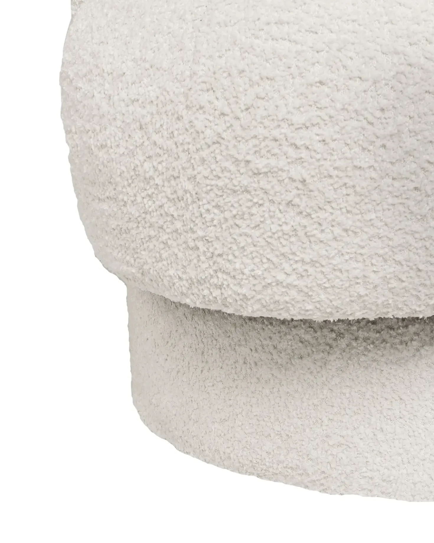 Poltrona girevole AYLO Bouclé Bianco sporco