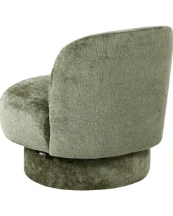 Poltrona girevole AYLO Ciniglia Verde
