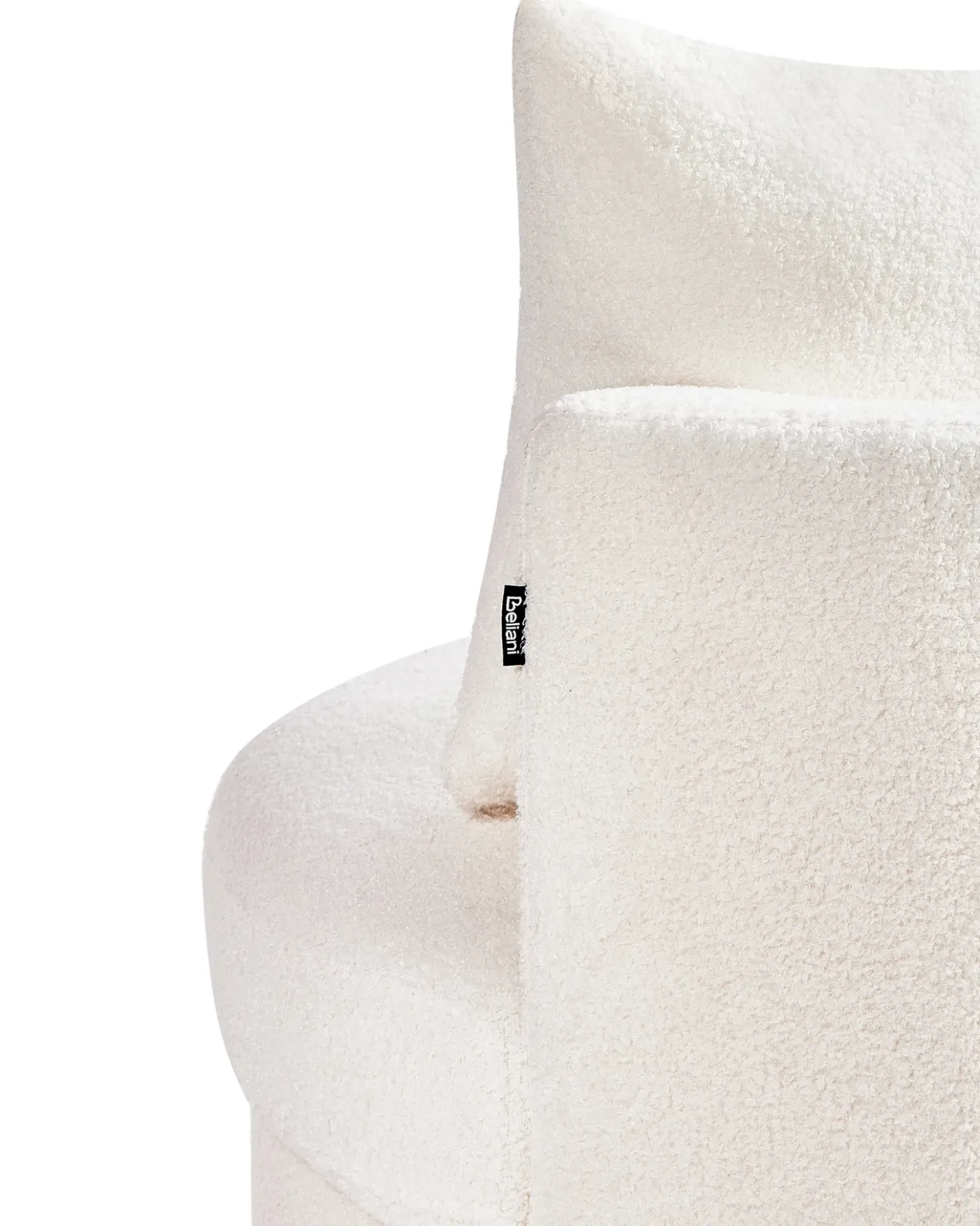 Poltrona girevole DALBY Bouclé Bianco