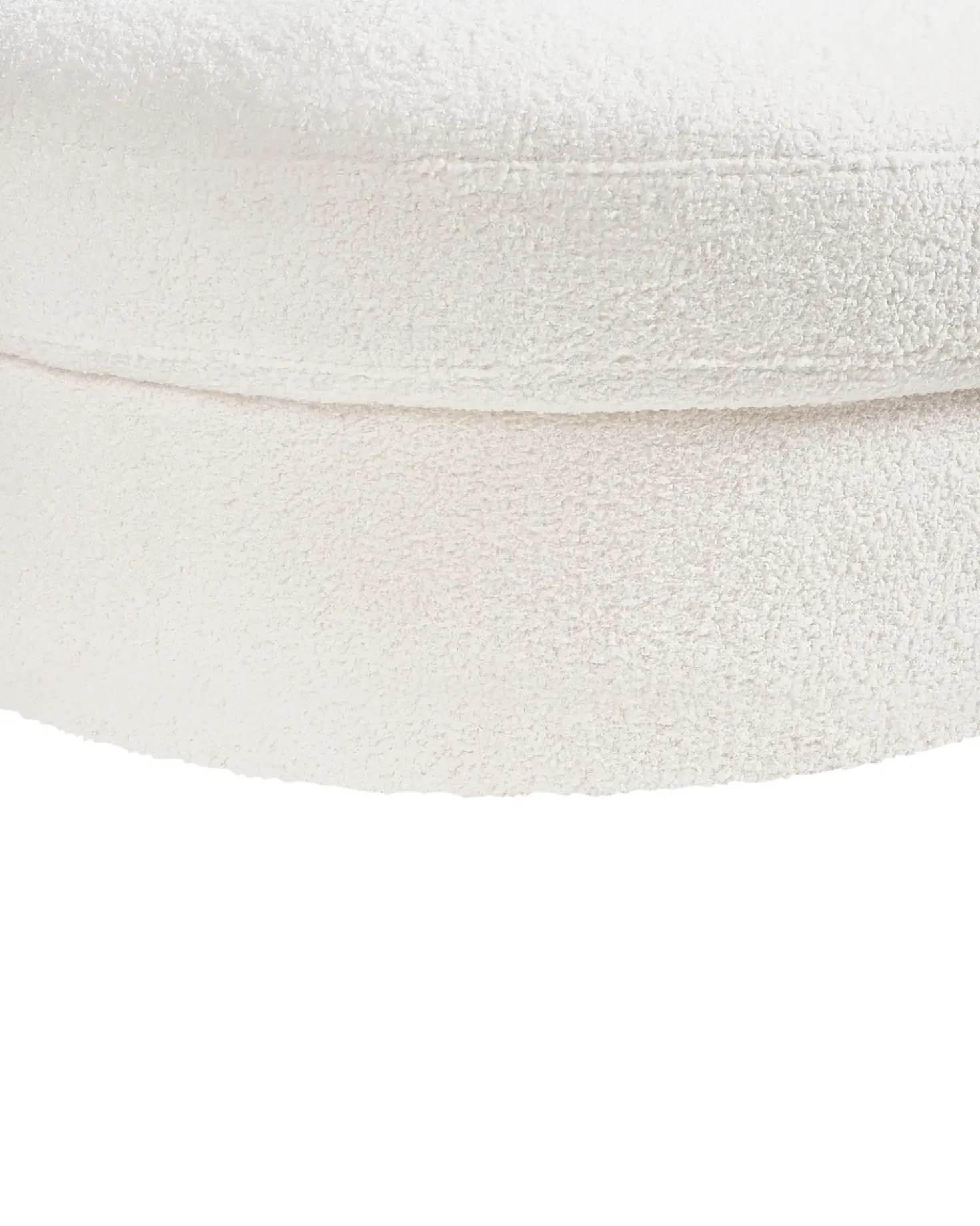 Poltrona girevole DALBY Bouclé Bianco