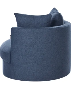 Poltrona girevole DALBY Tessuto Blu scuro