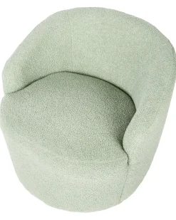 Poltrona girevole DAVIK Bouclé Verde chiaro