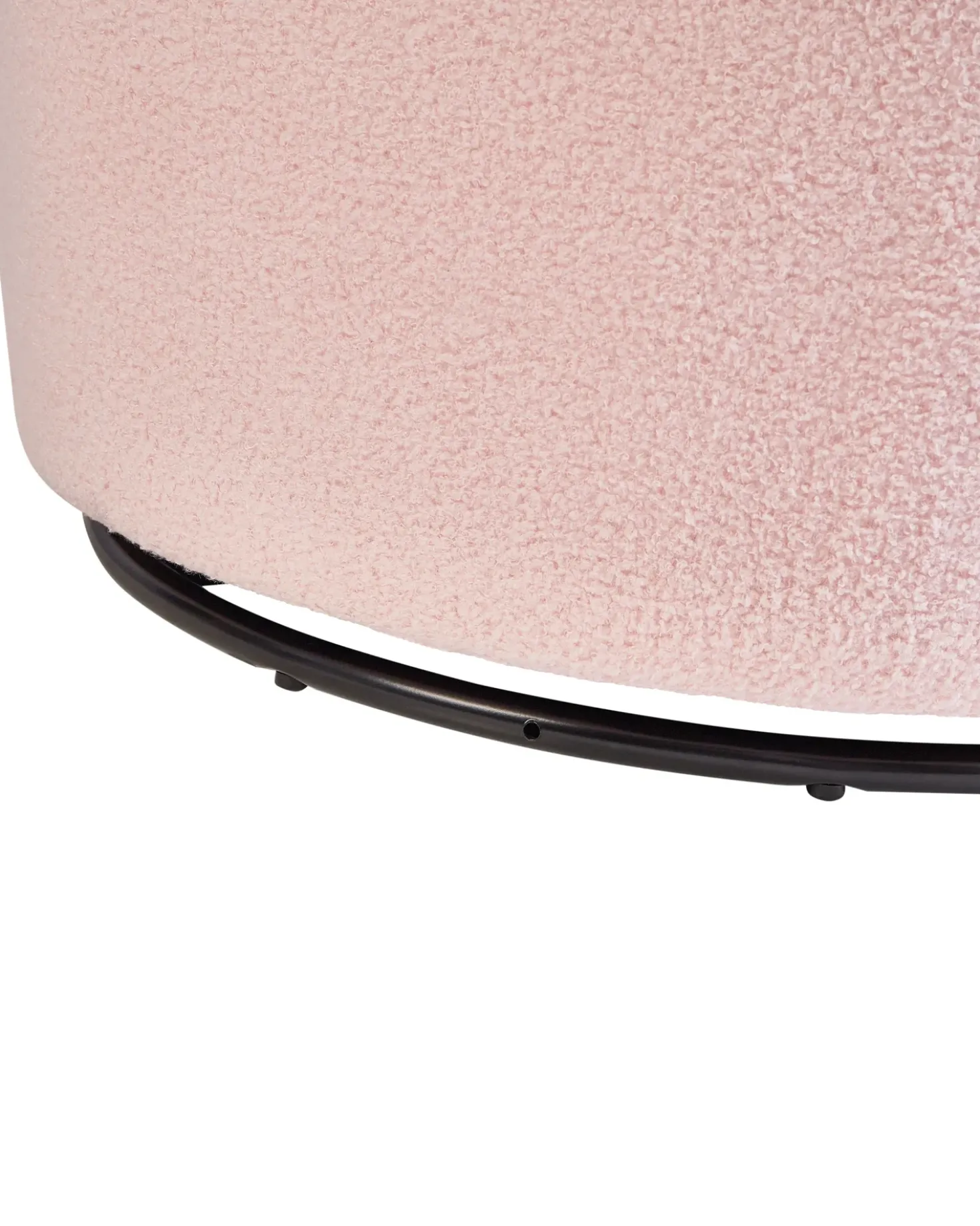 Poltrona girevole DAVIK Bouclé Rosa pastello