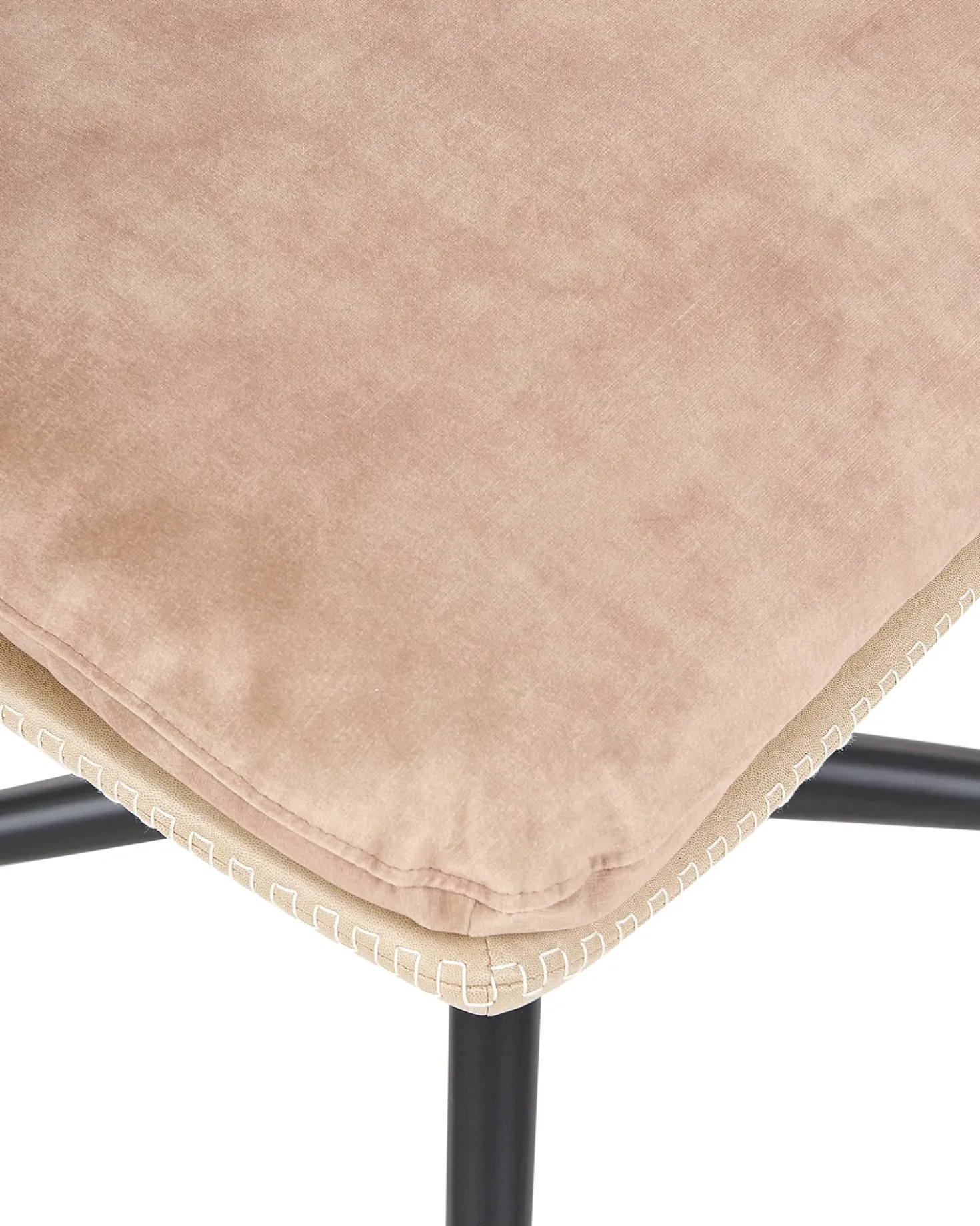 Poltrona girevole EIDE con poggiapiedi Velluto Beige sabbia