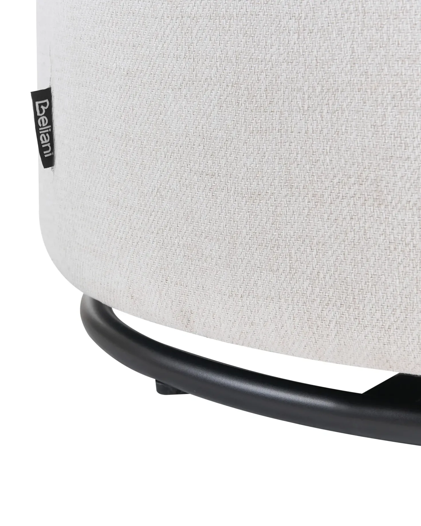 Poltrona girevole HORSENS con contenitore Tessuto Bianco sporco