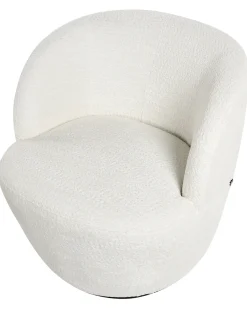 Poltrona girevole KUOLPA Ciniglia Bianco sporco