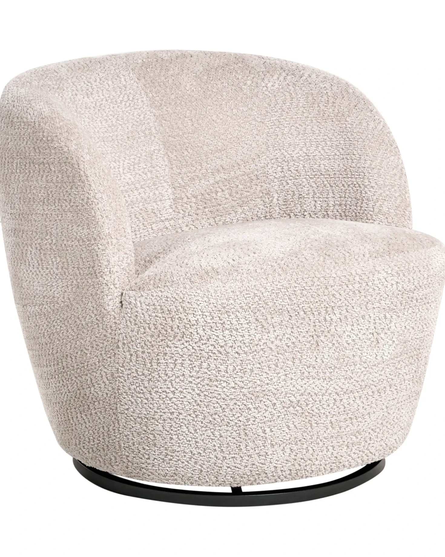 Poltrona girevole KUOLPA Ciniglia Beige