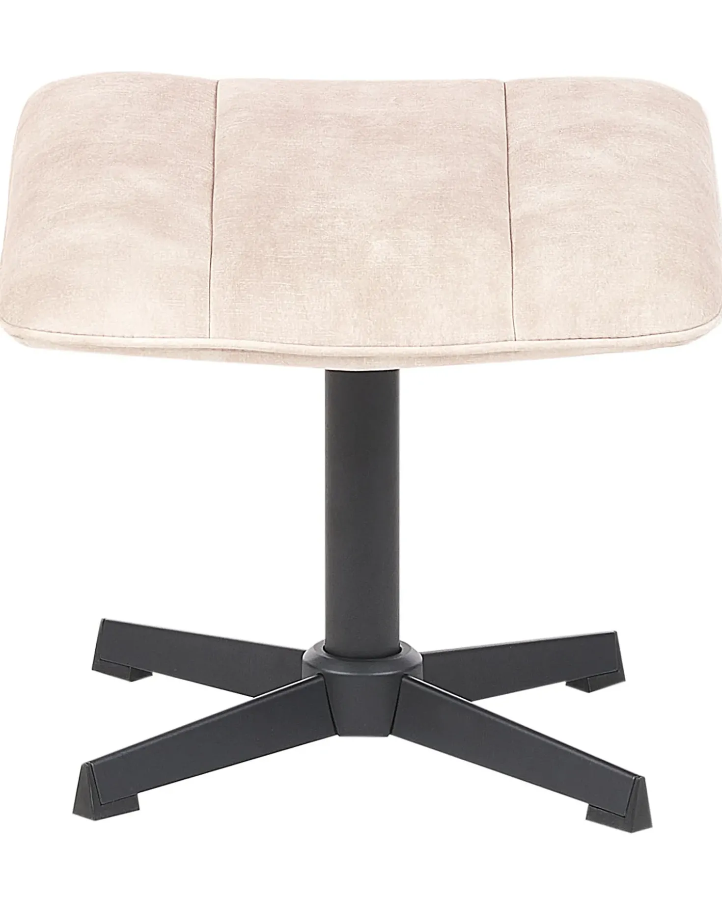 Poltrona girevole LIA con poggiapiedi Velluto Beige