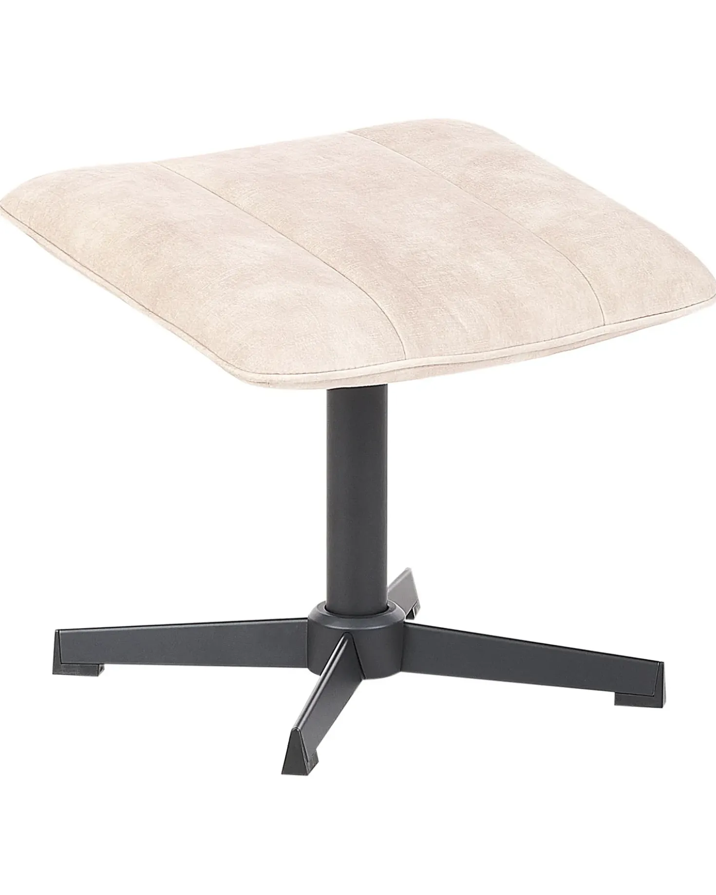 Poltrona girevole LIA con poggiapiedi Velluto Beige