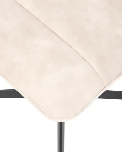 Poltrona girevole LIA con poggiapiedi Velluto Beige