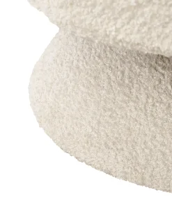 Poltrona girevole LIEKSA Bouclé Bianco sporco
